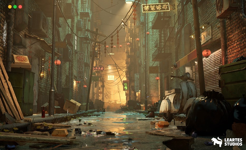 【UE5】中国胡同环境 Chinese Alley Environment ( Chinese Alley Alley Alley Chinese Alley Chinese 3D )