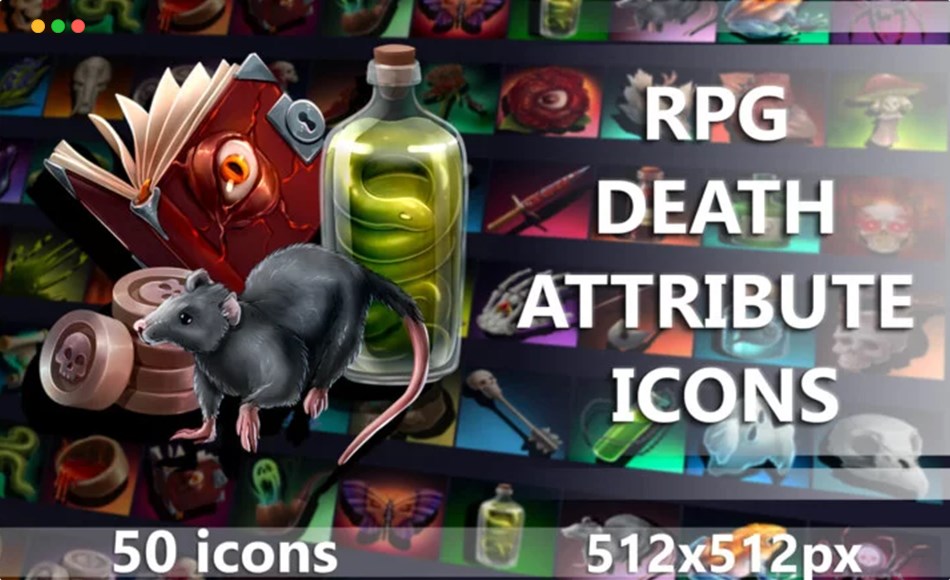 游戏死亡属性图标 RPG Death Attribute Game 512×512 Icons