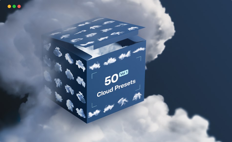 50 组云朵预设 EmberGen Premium Presets:  Clouds Volume 1