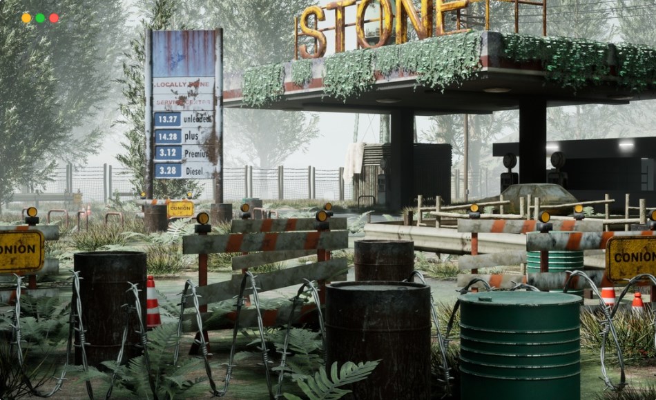 【UE5】废弃加油站 Abandoned Gas Station – Post Apocalyptic