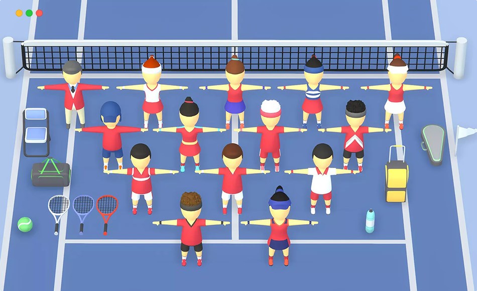 Unity资产 – 休闲网球游戏资产包 Hyper Casual Tennis