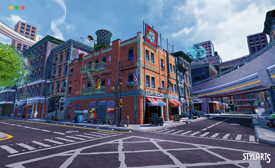 Unity场景 – 风格化科幻现代城市 Stylized Sci-Fi Modern City