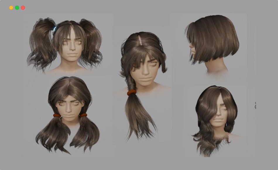 Blender插件 – 毛发制作插件 Hair Tool + Library 使用教程