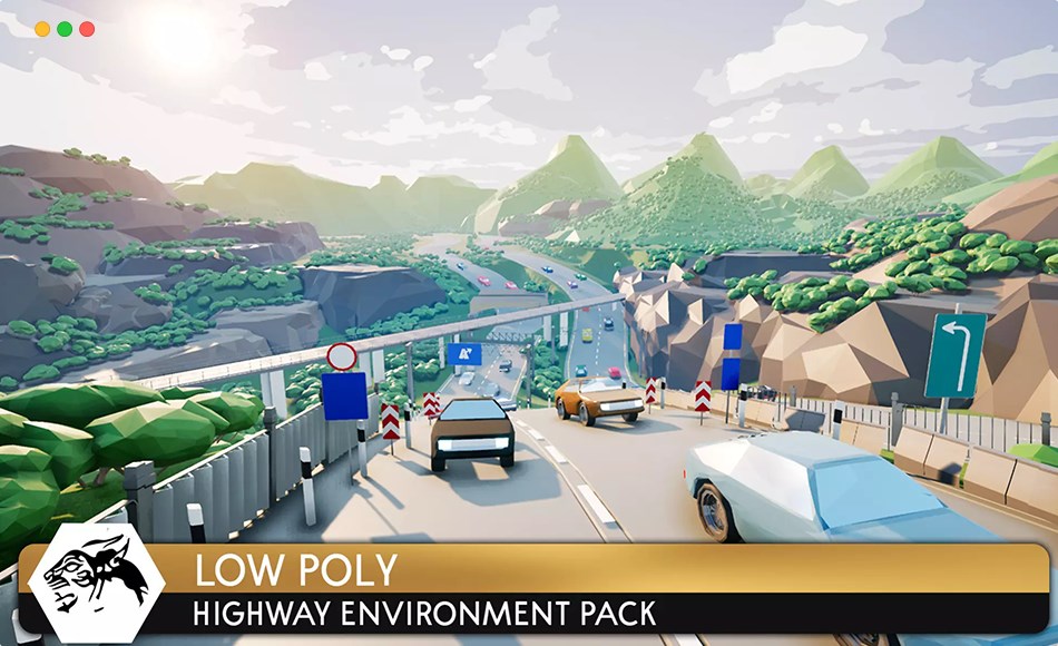 Unity场景 – 公路环境 Highway Environment (Low Poly)