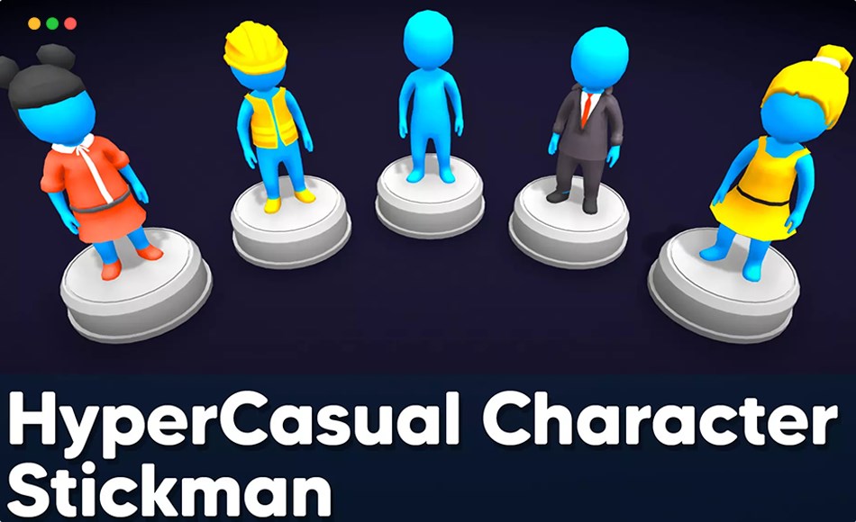 Unity角色 – 休闲角色火柴人 HyperCasual Character Stickman
