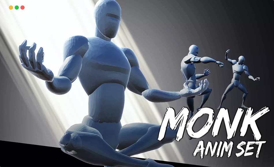 Unity动画 – 武僧动画集 Monk AnimSet
