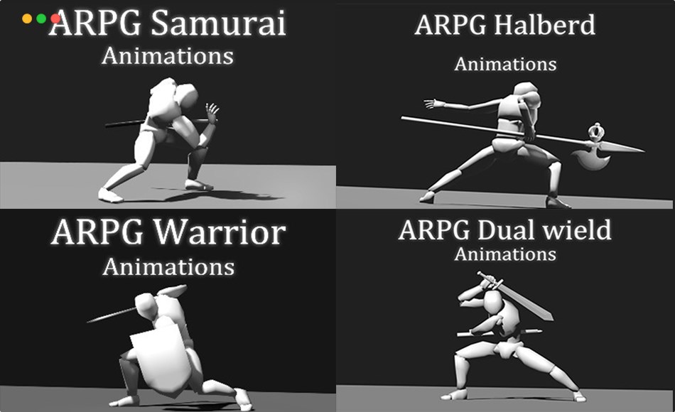 Unity动画 – 角色格斗动画包 ARPG Pack
