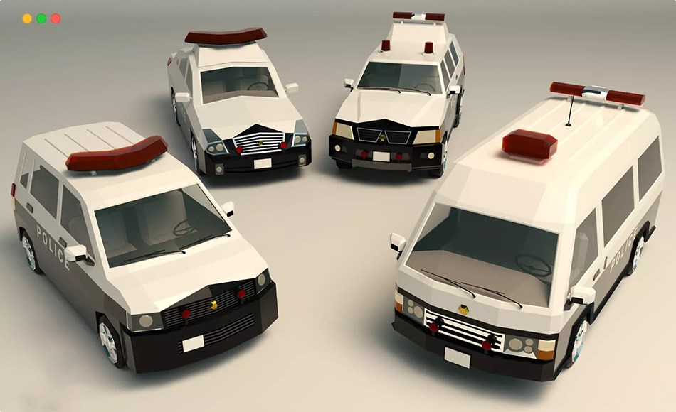 Unity资产 – 日本警车 Low Poly Japanese Police Pack