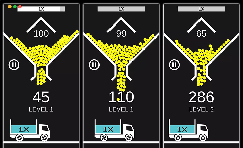 Unity开发 – 卡车装球游戏开发模板 Fill The Trucks – 100 Balls – Endless Hypercasual Game