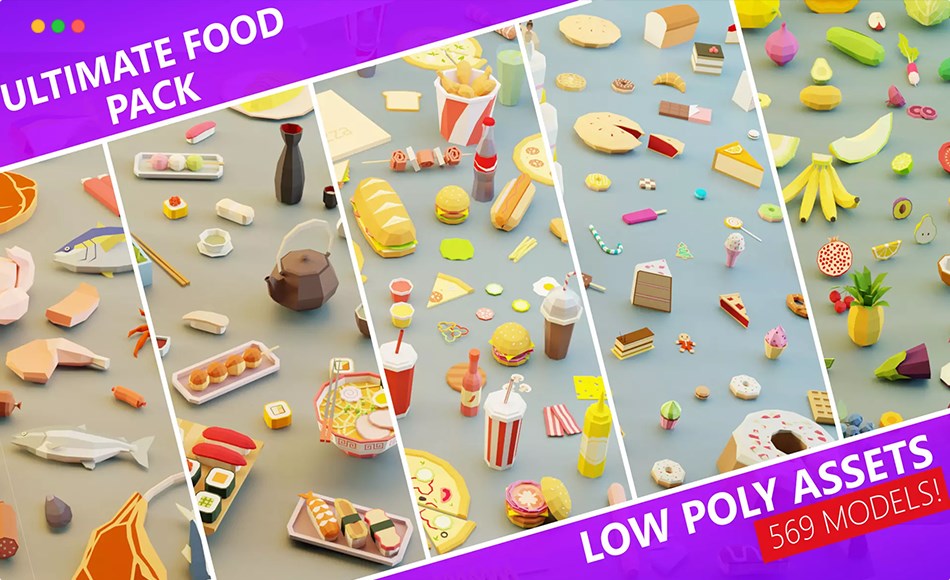 Unity资产 – 游戏食物道具资产 Food Pack | Ultimate Food Pack Collection Unity资产 – 游戏食物道具资产 Food Pack | Ultimate Food Pack Collection