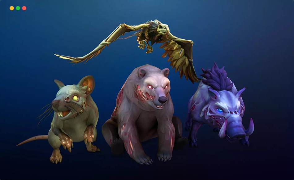 Unity角色 – 僵尸动物 Stylized Fantasy Zombie Animals