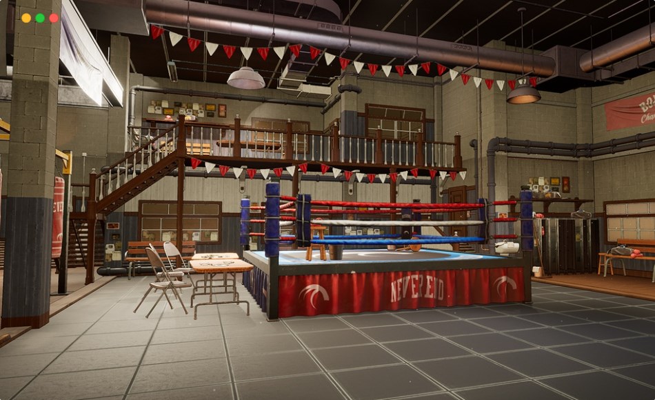 【UE5】风格化拳击俱乐部 Stylized Boxing Club ( Stylized Boxing Boxing Club Gym Fighter Interior Boxing )