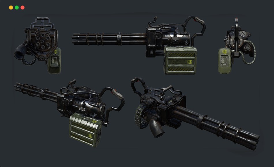 【UE5】迷你加特林枪 Gatling Minigun