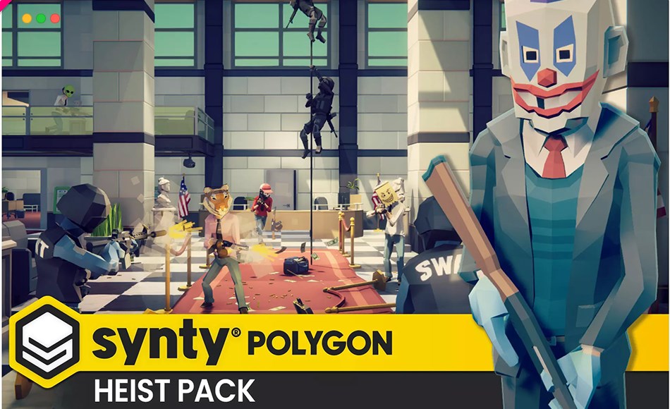 Unity场景 – 风格化枪战场景 POLYGON Heist – Low Poly 3D Art