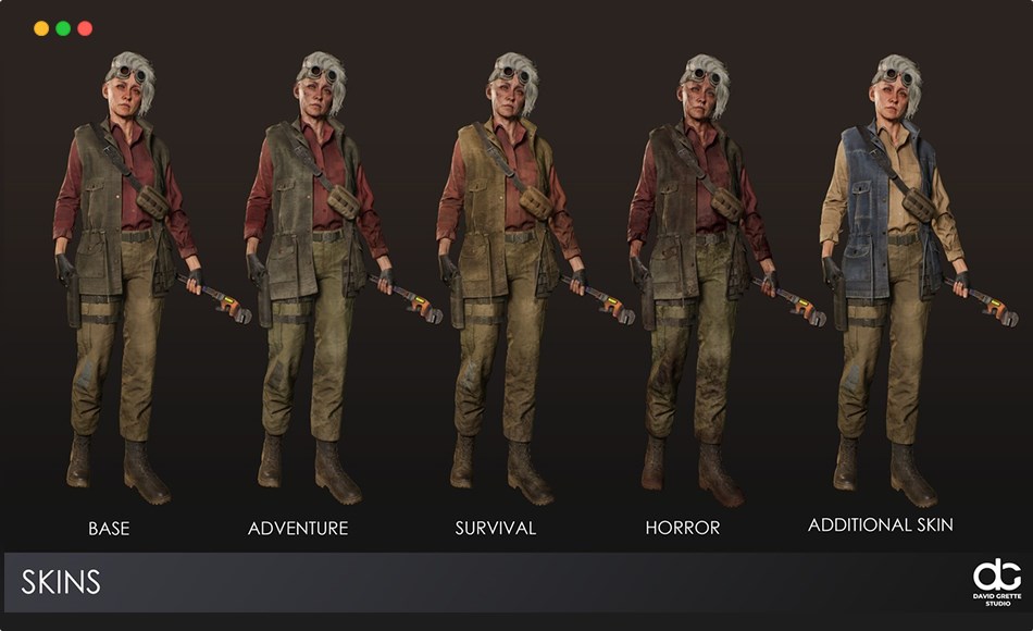 【UE5】机械师角色莎拉 Mechanic Character Sarah – Survival Survivor Action RPG Shooter Woman Girl