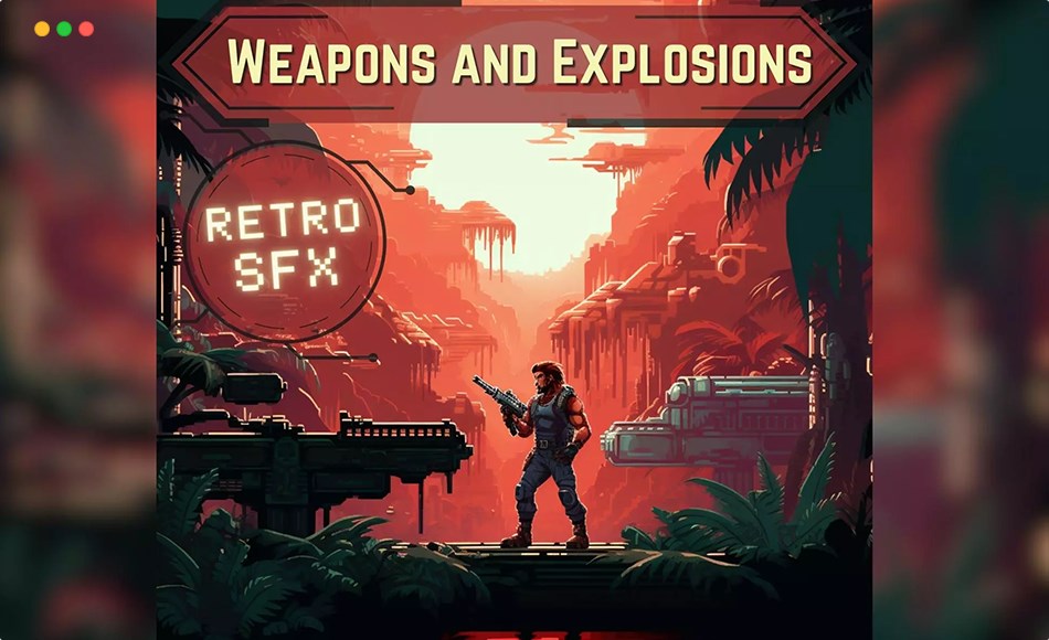 Unity音效 – 复古游戏武器爆炸音效 Retro Weapons and Explosions Sounds