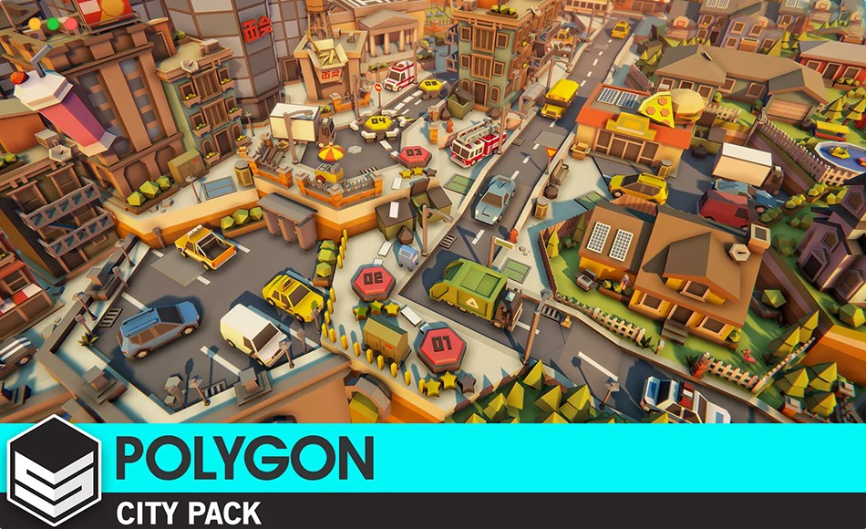 Unity场景 – 风格化城市模型 POLYGON MINI – City Pack