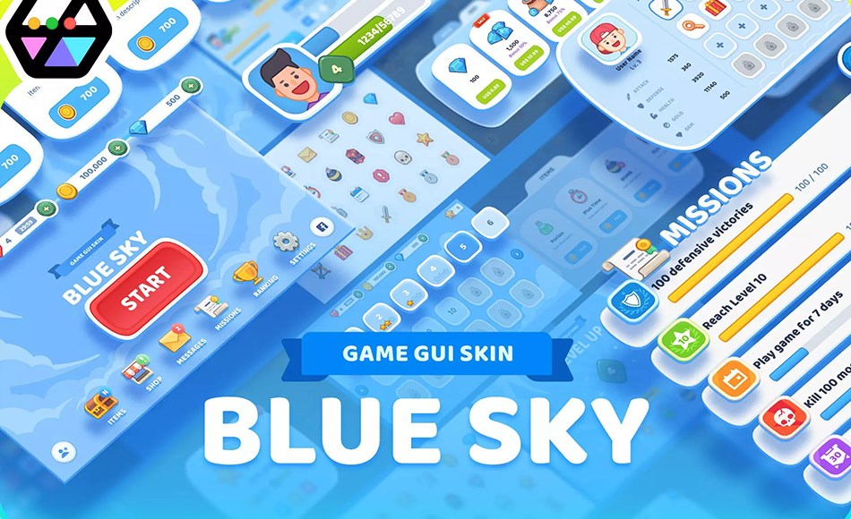 Unity资产 – 蓝色图形界面 GUI – BlueSky