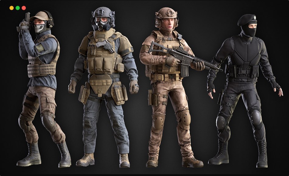 【UE5】军事士兵角色包 Military Soldier Mega Bundle