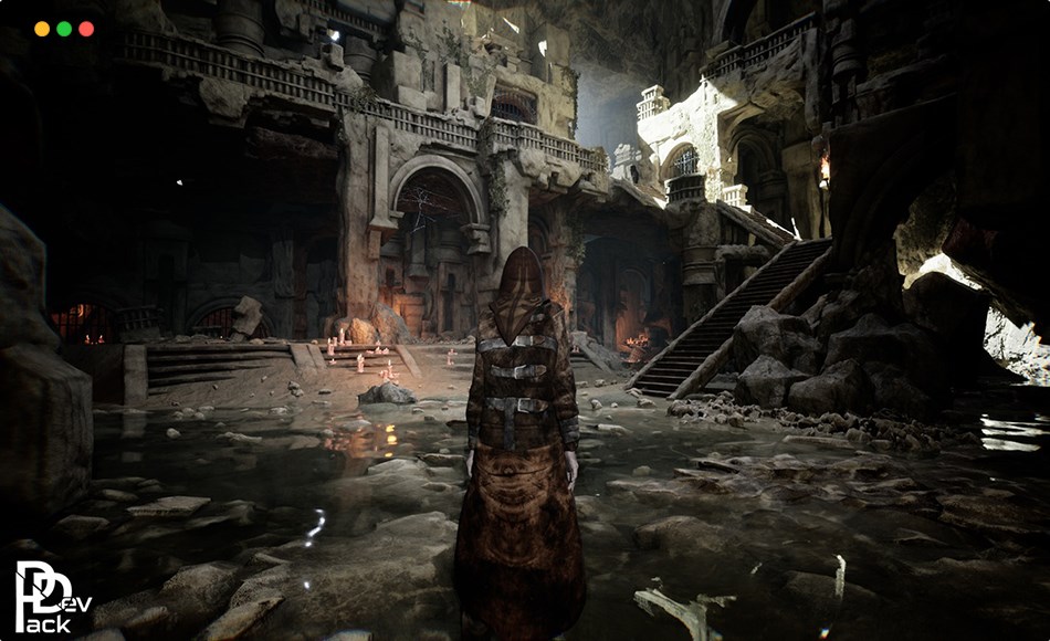 【UE5】洞穴遗址 Cave Ruins / 47 Assets