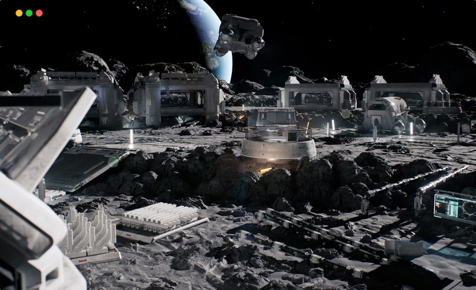 【UE5】模块化科幻月球基地 Modular Sci-Fi Base – Indoor Outdoor – Moon Theme