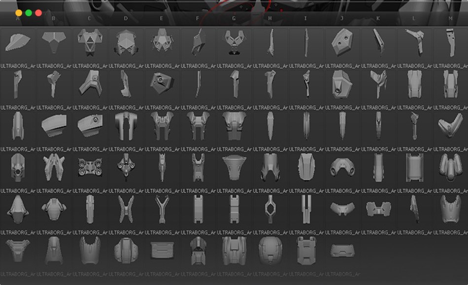 模型资产 – 硬表面装甲模型 “ULTRABORG” SUBD Armor Pack