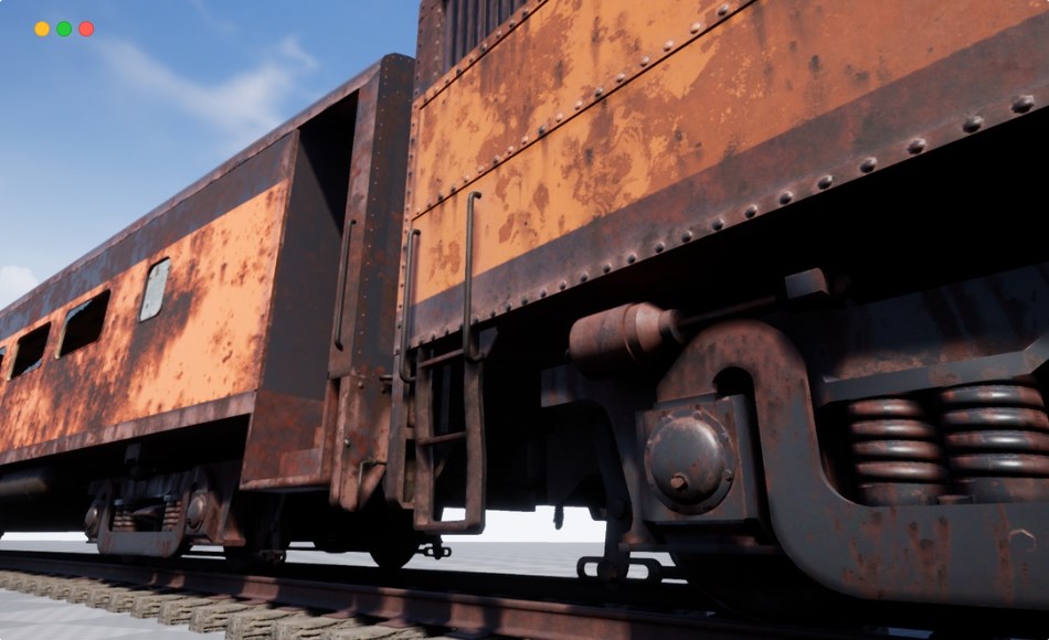 【UE5】废弃火车资产包 Abandoned Train Pack