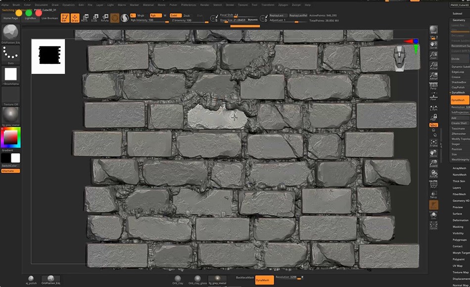 【中文字幕】Zbrush教程 – 雕刻可平铺材质 Sculpting Tileable Materials in ZBrush – Volume 1 – Tutorial Course