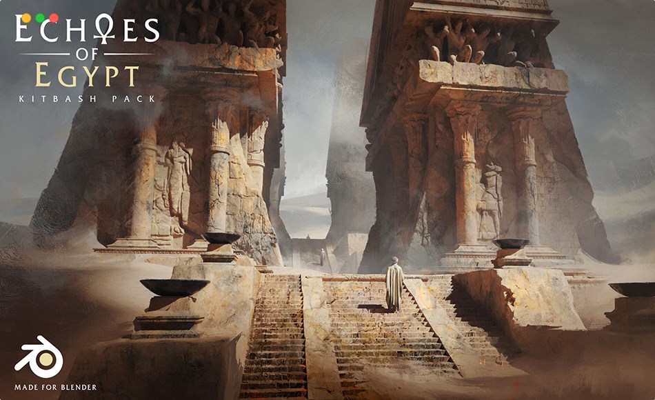 模型资产 – 埃及环境模型资产 Echoes of Egypt – Kitbash Pack Vol. 1