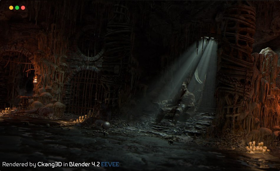 模型资产 – 戈罗的巢穴场景 Goro’s Lair Scene