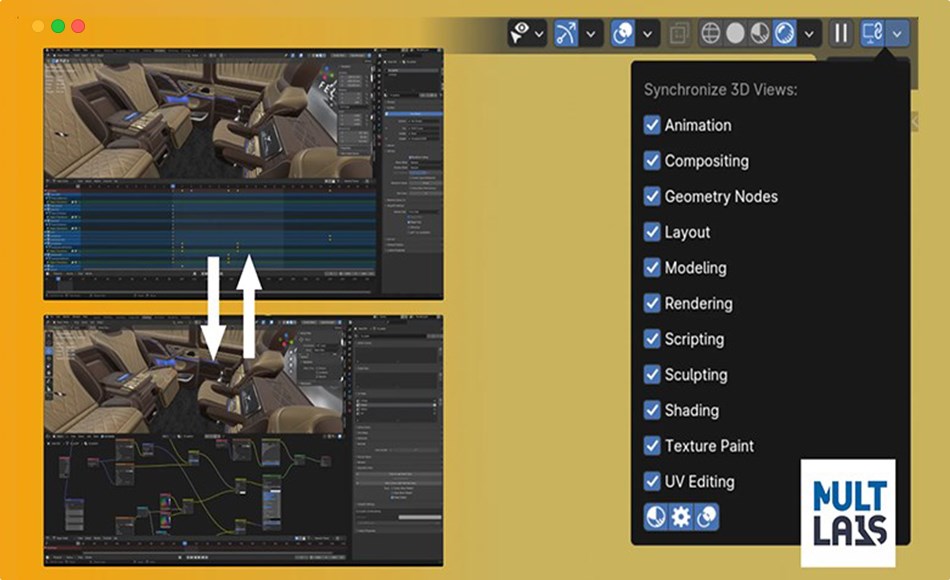 Blender插件 -工作区同步插件 Synchronize Workspaces
