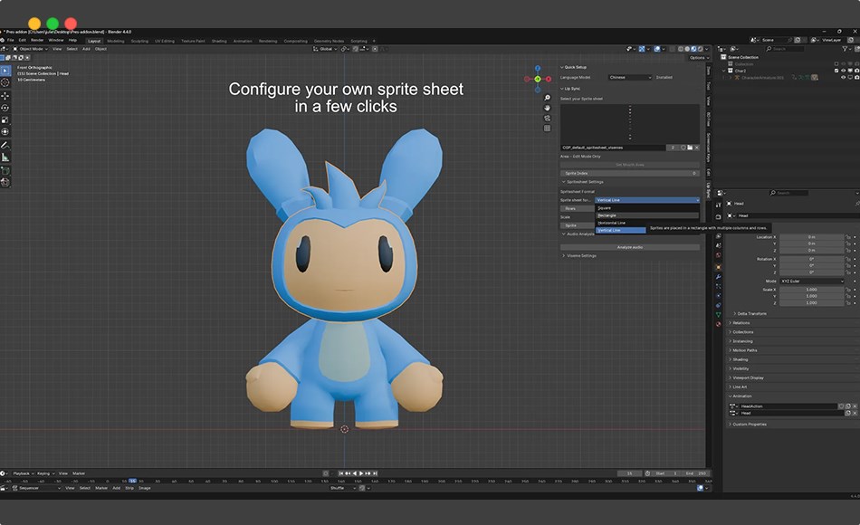 Blender插件 – 唇形同步 Lip Sync