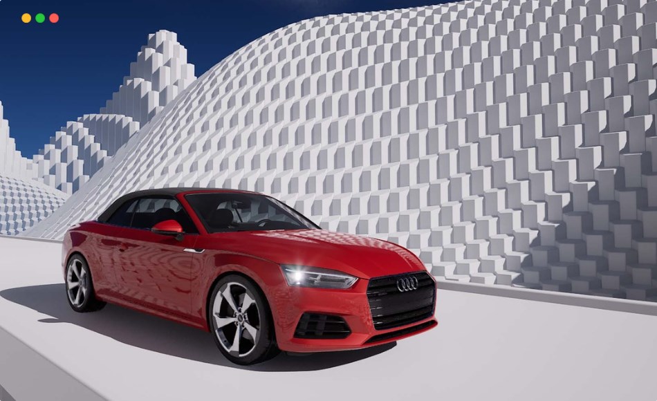 【UE5】几何风格汽车背景 Geometric Car Backgrounds