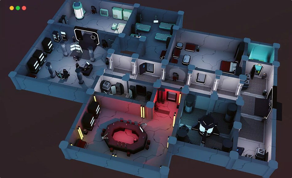 Unity资产 – 科幻室内设计包 CUBE – Sci Fi Interiors Pack