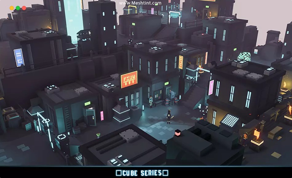 Unity资产 – 科幻地下城资产包 CUBE – Sci Fi Underworld City Pack