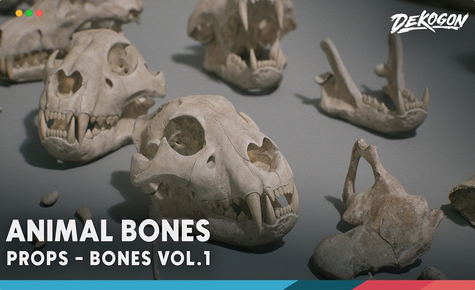 【UE5】动物骨骼 Bones VOL.1 – Animal Bones 1 (Nanite + Low Poly)