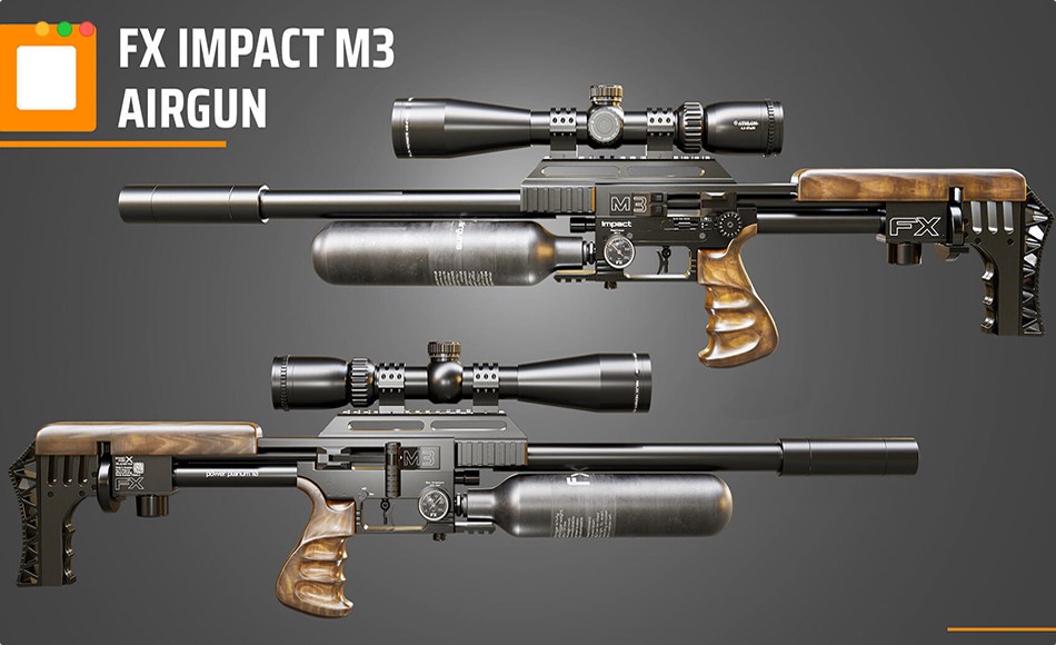 模型资产 – 游戏武器模型 FX Impact M3 Airgun