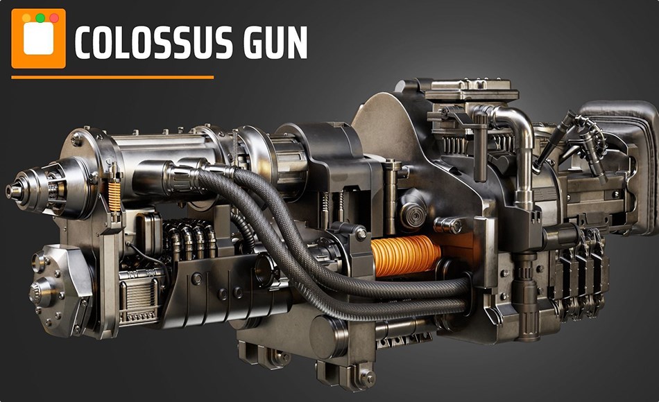 模型资产 – 重型游戏武器模型 Colossus Weapon
