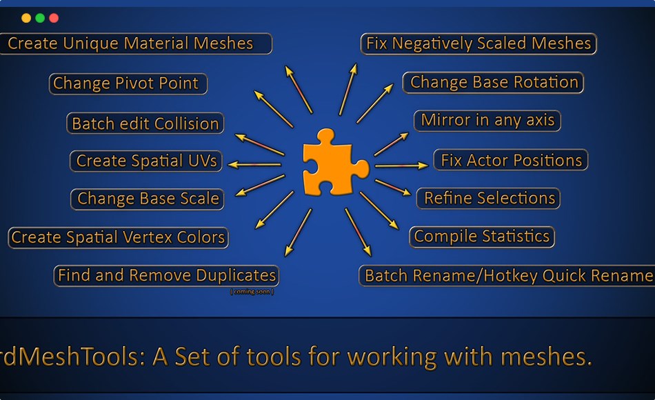 UE5插件 – 网格对象编辑工具 rdMeshTools