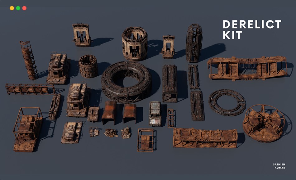 模型资产 – 概念艺术场景 Concept Art Master Kitbash – VOLUME 01