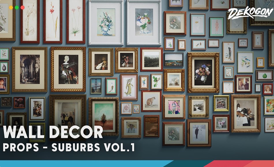 【UE5】墙面装饰 Suburbs VOL.1 – Wall Decor (Nanite and Low Poly)