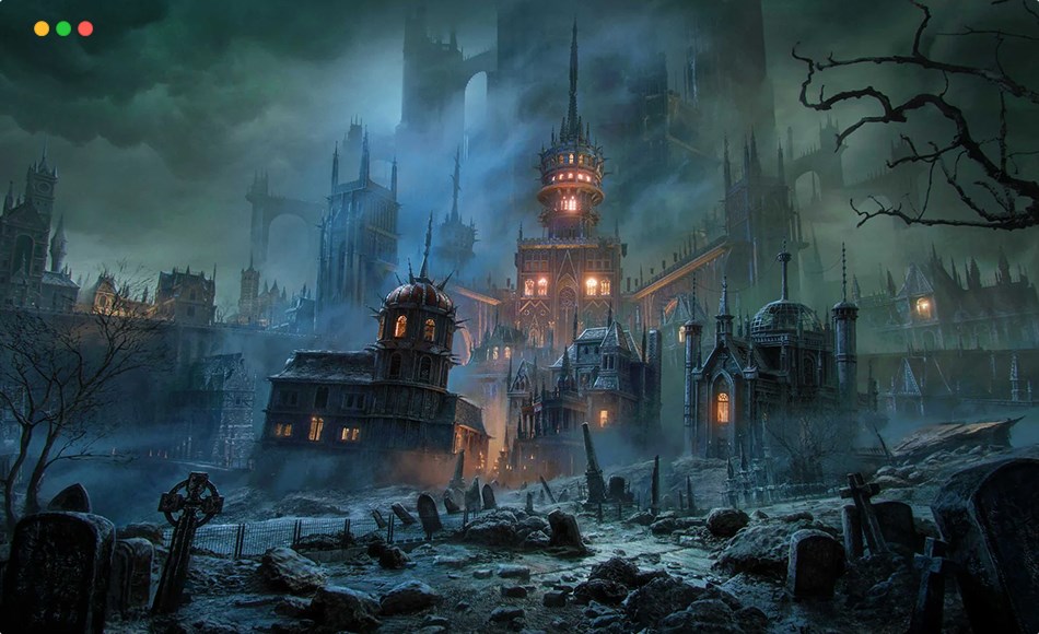 KitBash3D – 恐怖鬼城 ghost realm