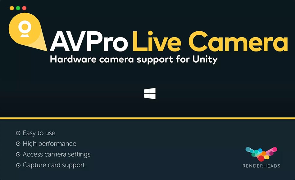 Unity插件 – 实时摄像机获取插件 AVPro Live Camera