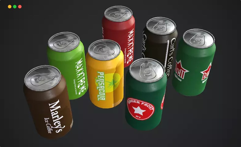 Unity资产 – 饮料罐 Beverage Cans PBR