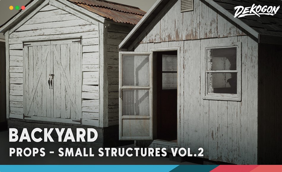 【UE5】小型房屋建筑 Small Structures VOL.2 [ Low Poly ]