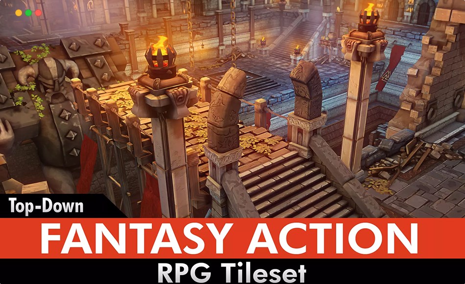 Unity资产 – 奇幻动作角色扮演游戏 Fantasy Action RPG Tileset