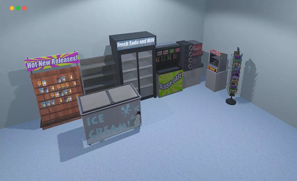 Unity资产 – 便利店道具 Painless Props – Convenience Store