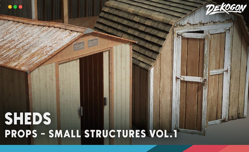 【UE5】小型房屋建筑 Small Structures VOL.1 [ Low Poly ]