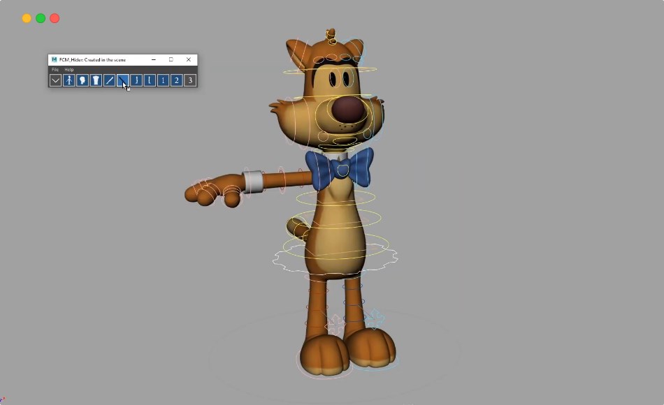 Maya插件 – 角色身体部位隐藏插件 FCM Hider