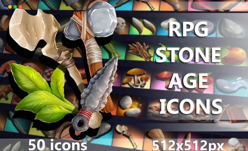 石器时代游戏图标 RPG Stone Age Game 512×512 Icons